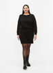 Effen blouse met textuur, Black, Model image number 2