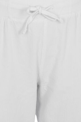 Losse cropped broek van katoen, Bright White, Packshot image number 2