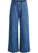 Myra jeans met wide fit en distressed patroon, Blauw, Packshot image number 0