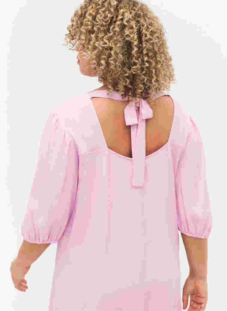 Viscose jurk met rugdetail, Mauve Mist, Model image number 2