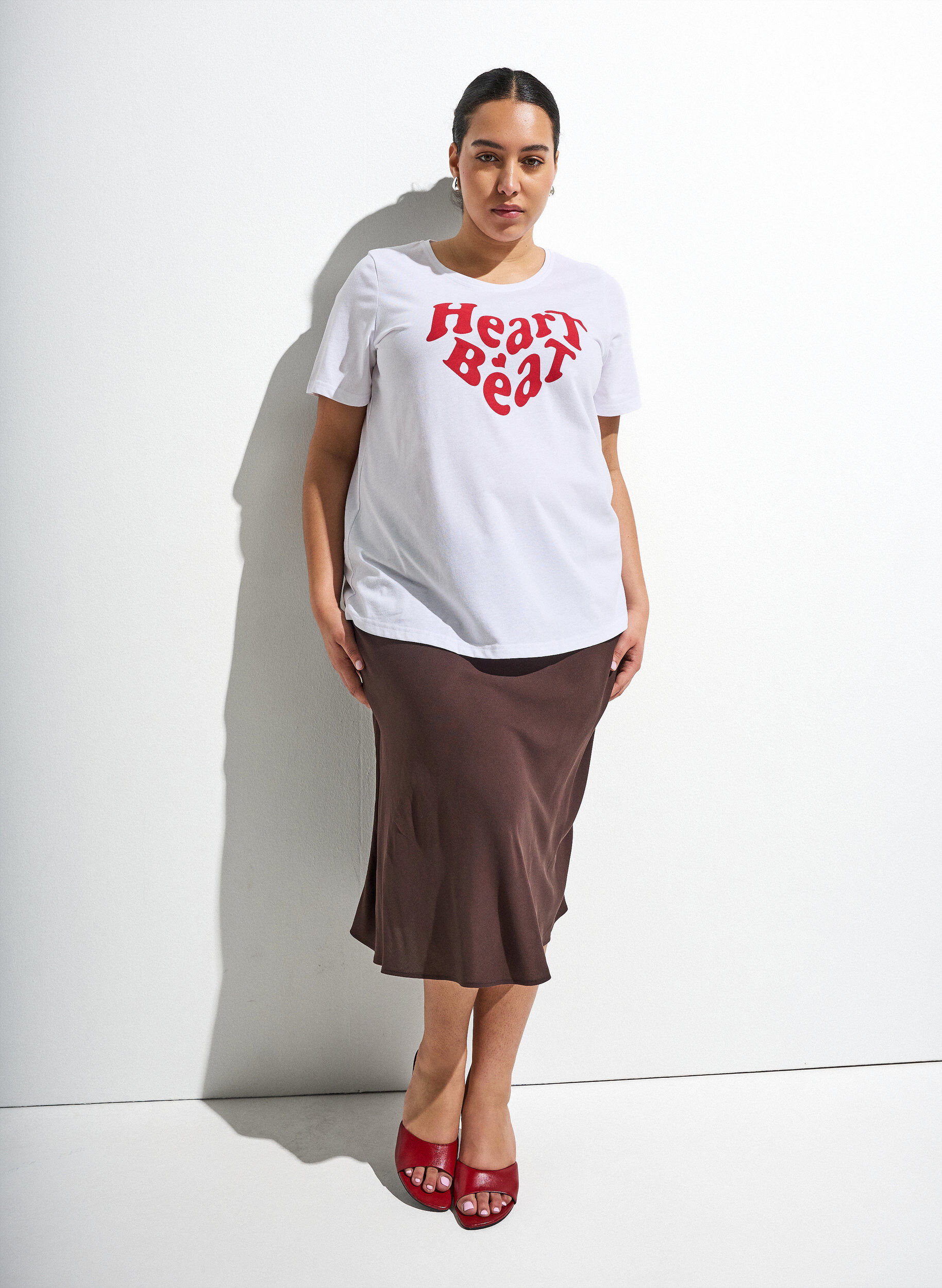 FLASH - Viscose rok met een elastische taille