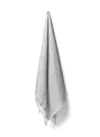 Gestreepte handdoek met franjes