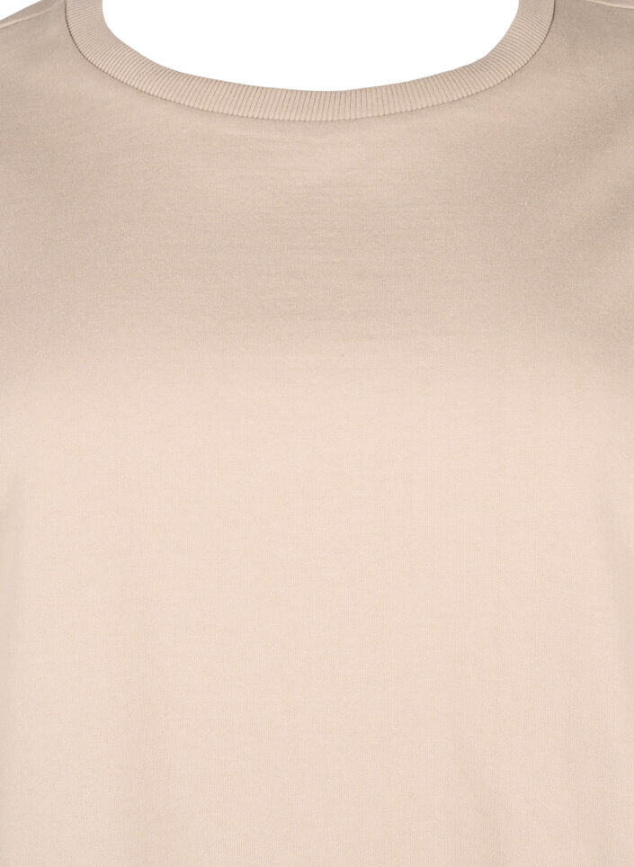 Sweatshirt met ronde hals, Simply Taupe, Packshot image number 2