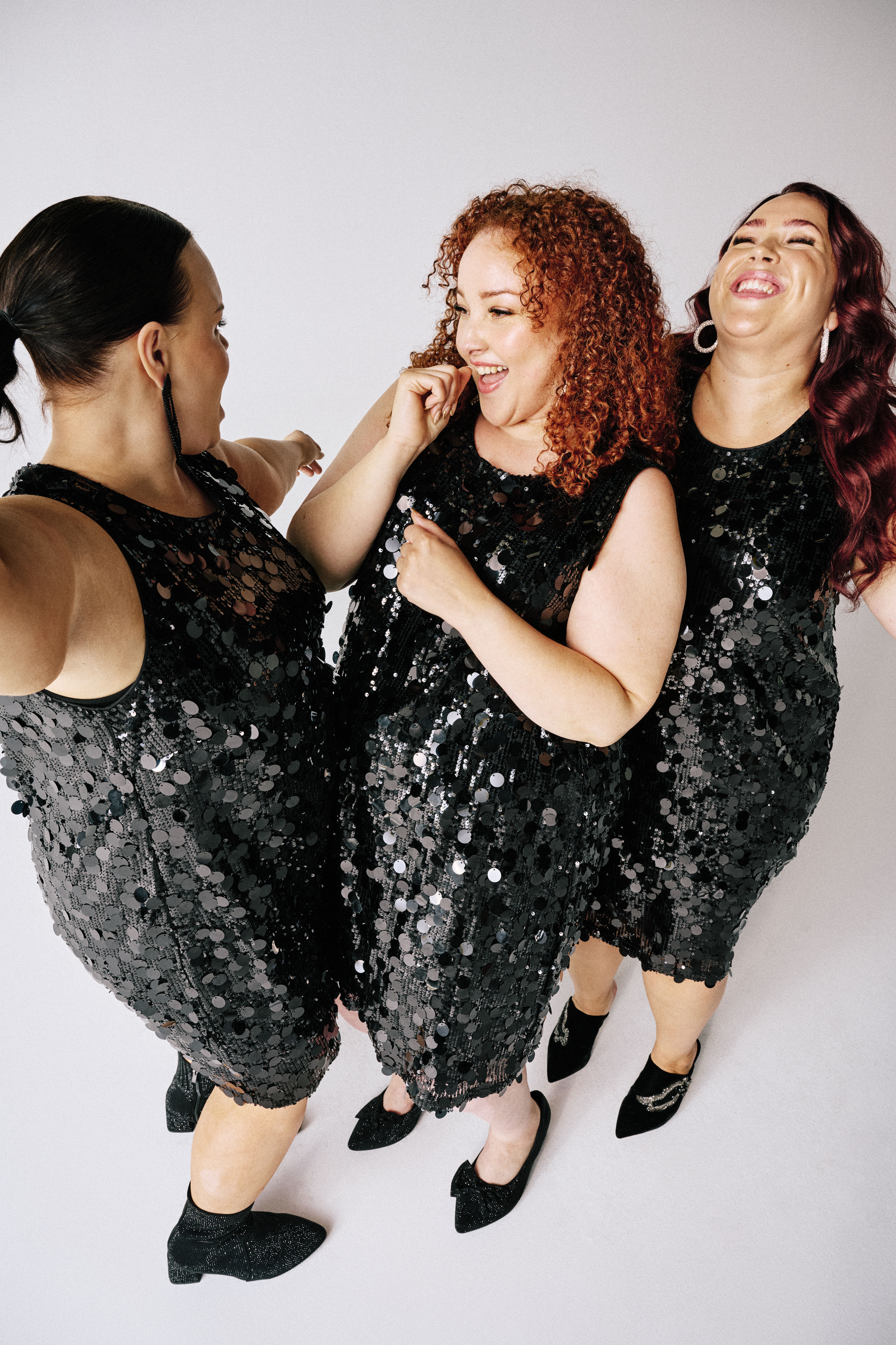 Zizzi Zwarte jurk met pailletten, , Model