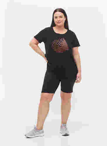 Trainingsshirt met print, Black w. Copper Foil, Model image number 2