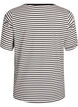 T-shirt met TENCEL&trade; Lyocell en strepen, Wit, Packshot image number 1