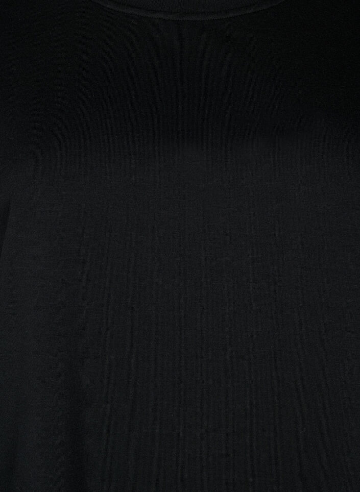 Sweatshirt met 1/2 mouwen, Black, Packshot image number 2