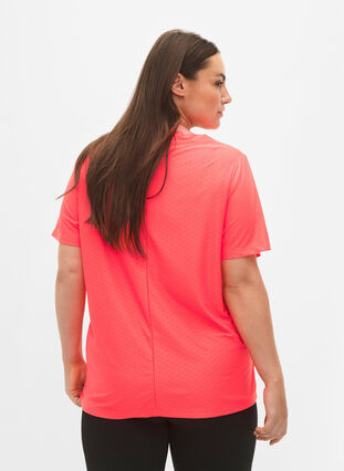 Training t-shirt met v-hals en patroon, Fyring Coral ASS, Model image number 1