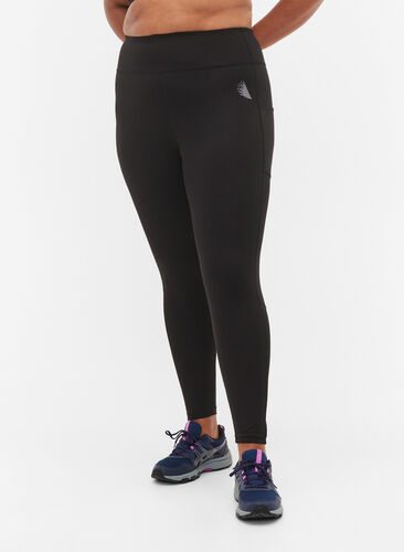 CORE, POCKET TIGHTS - Sport legging met mesh, Black, Model image number 0