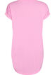 Nachtjapon met korte mouwen en tekstopdruk, Roze, Packshot image number 1