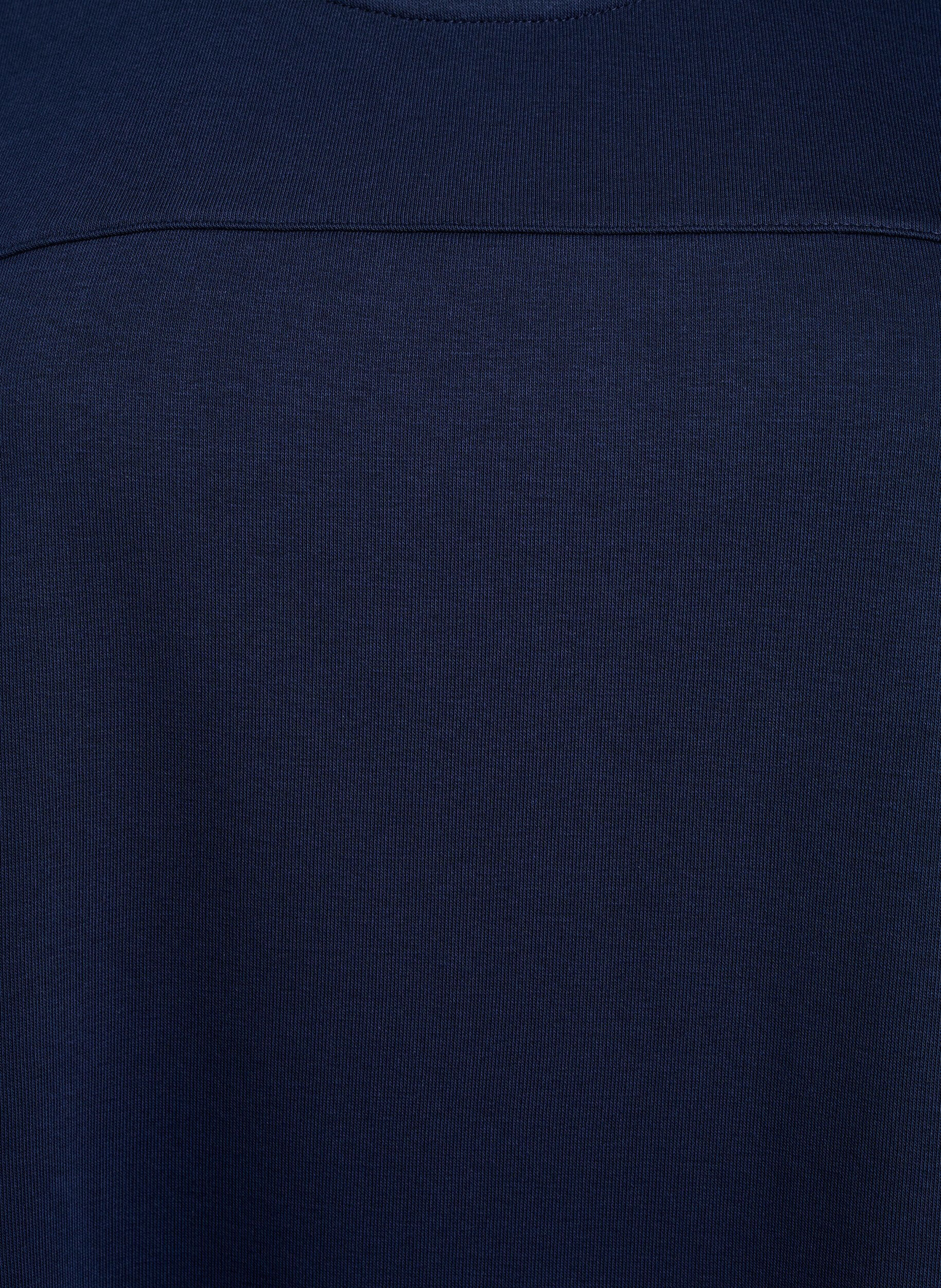 Zizzi Jersey jurk met korte mouwen en zakken, Blauw, Packshot image number 2