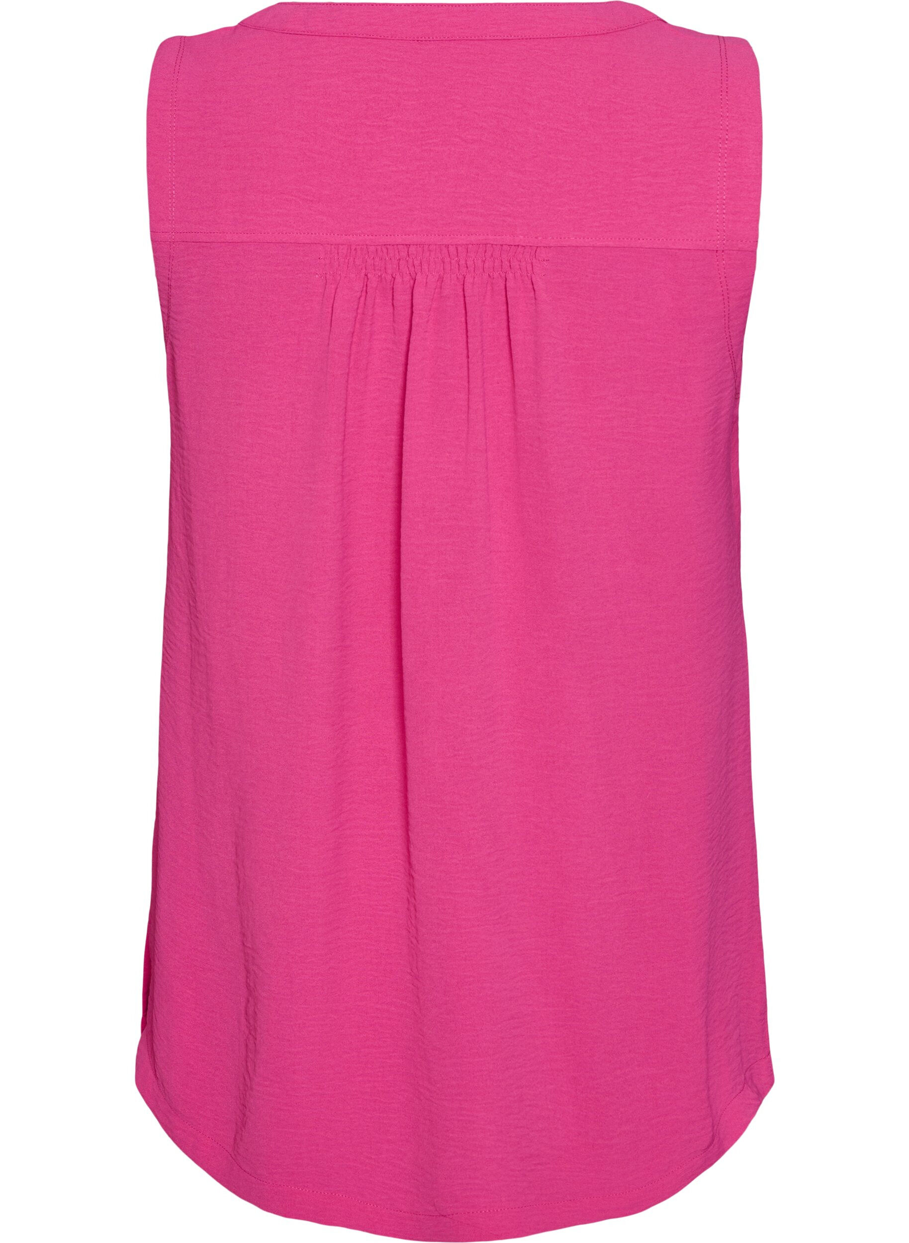 ZizziMouwloze top met kreukeffecten, Roze, Packshot image number 1
