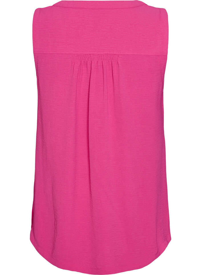 Mouwloze top met kreukeffecten, Roze, Packshot image number 1