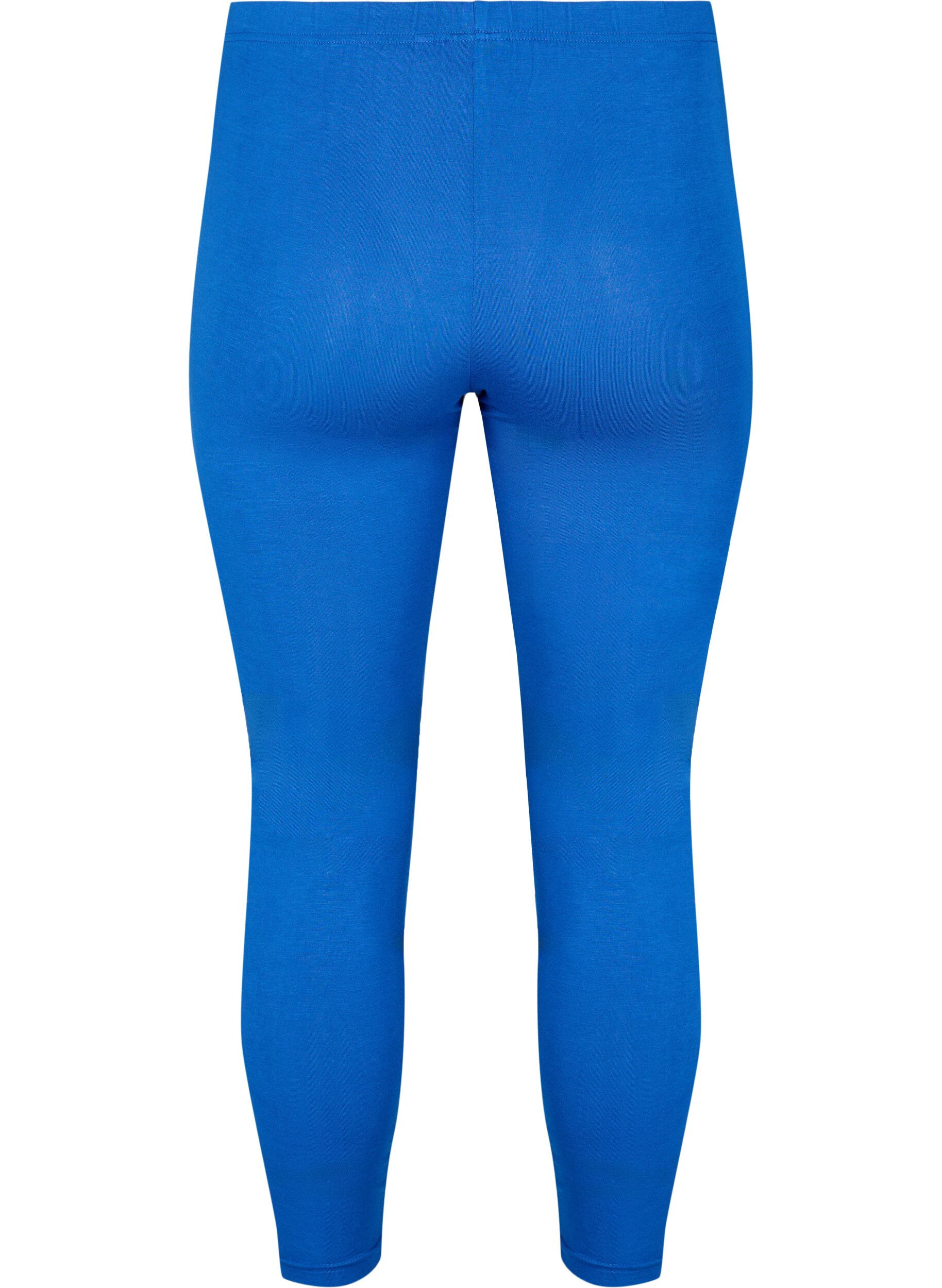 Zizzi Basic legging in viscose, Blauw, Packshot image number 1
