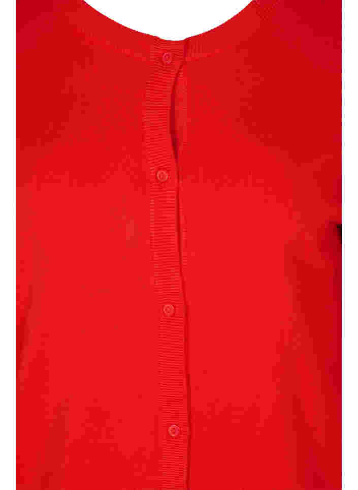 Gebreid vest met knopen in viscosemix, Fiery Red, Packshot image number 2