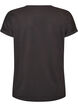 Katoenen T-shirt met goudkleurige folieprint, Grijs, Packshot image number 1