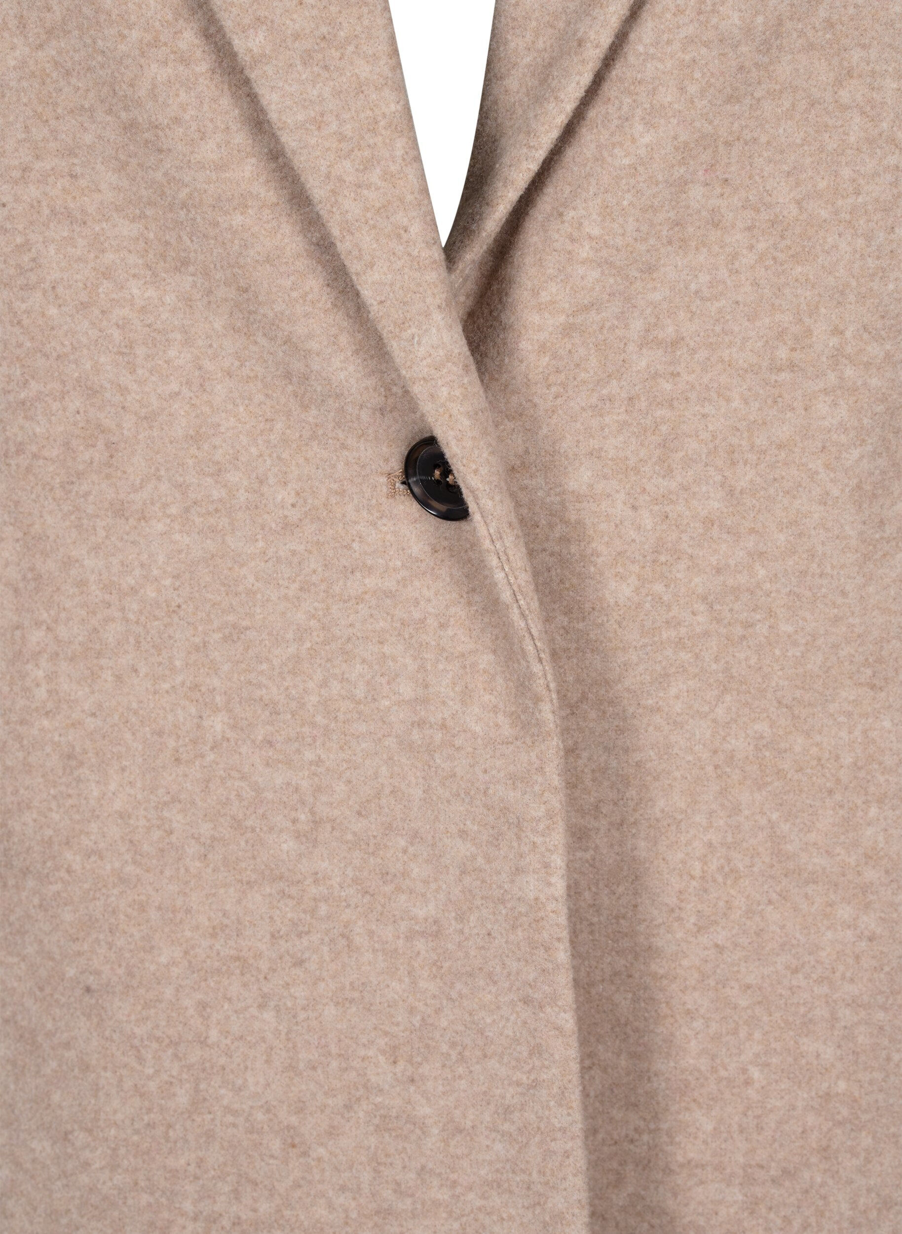 Zizzi Gem&ecirc;leerde blazer met split, Pumice Stone Mel., Packshot image number 2