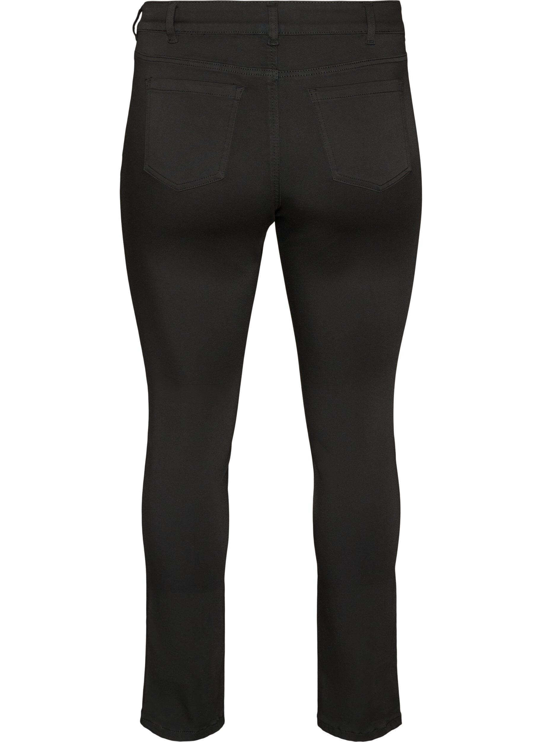 ZizziEmily Stay Black jeans met een reguliere taille, Zwart, Packshot image number 1