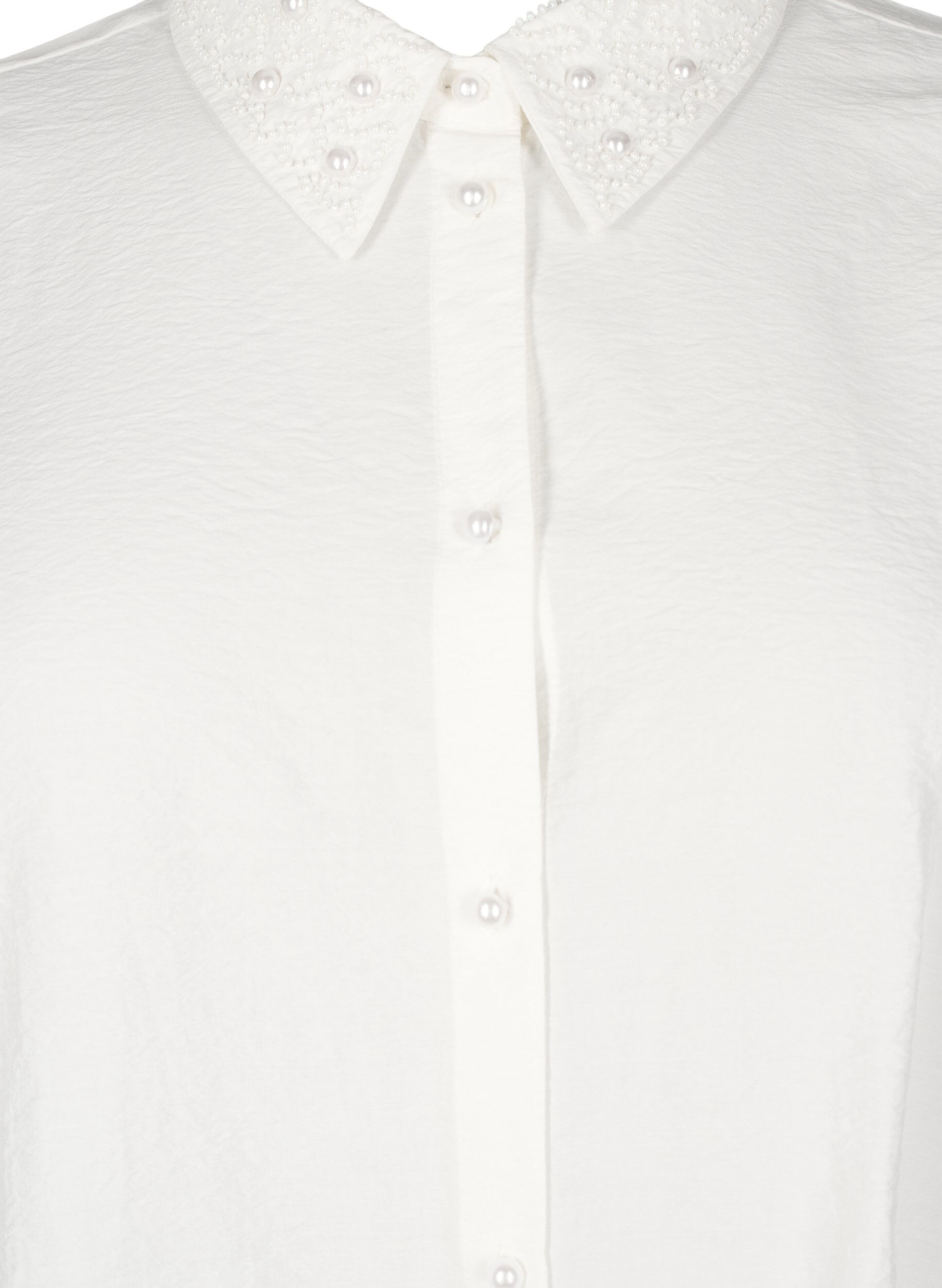 Zizzi Shirt met parels, Snow White, Packshot image number 2