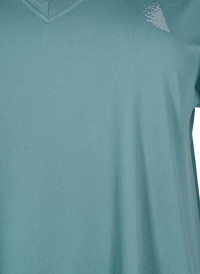 Losvallend trainings-T-shirt met V-hals, Groen, Packshot image number 2