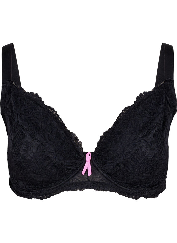 Support the breasts - beugelbeha met zakjes voor padding, Black, Packshot image number 0
