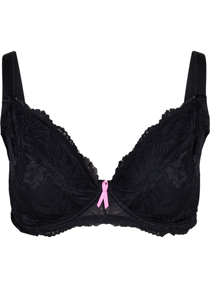 Support the breasts - beugelbeha met zakjes voor padding, Black, Packshot image number 0
