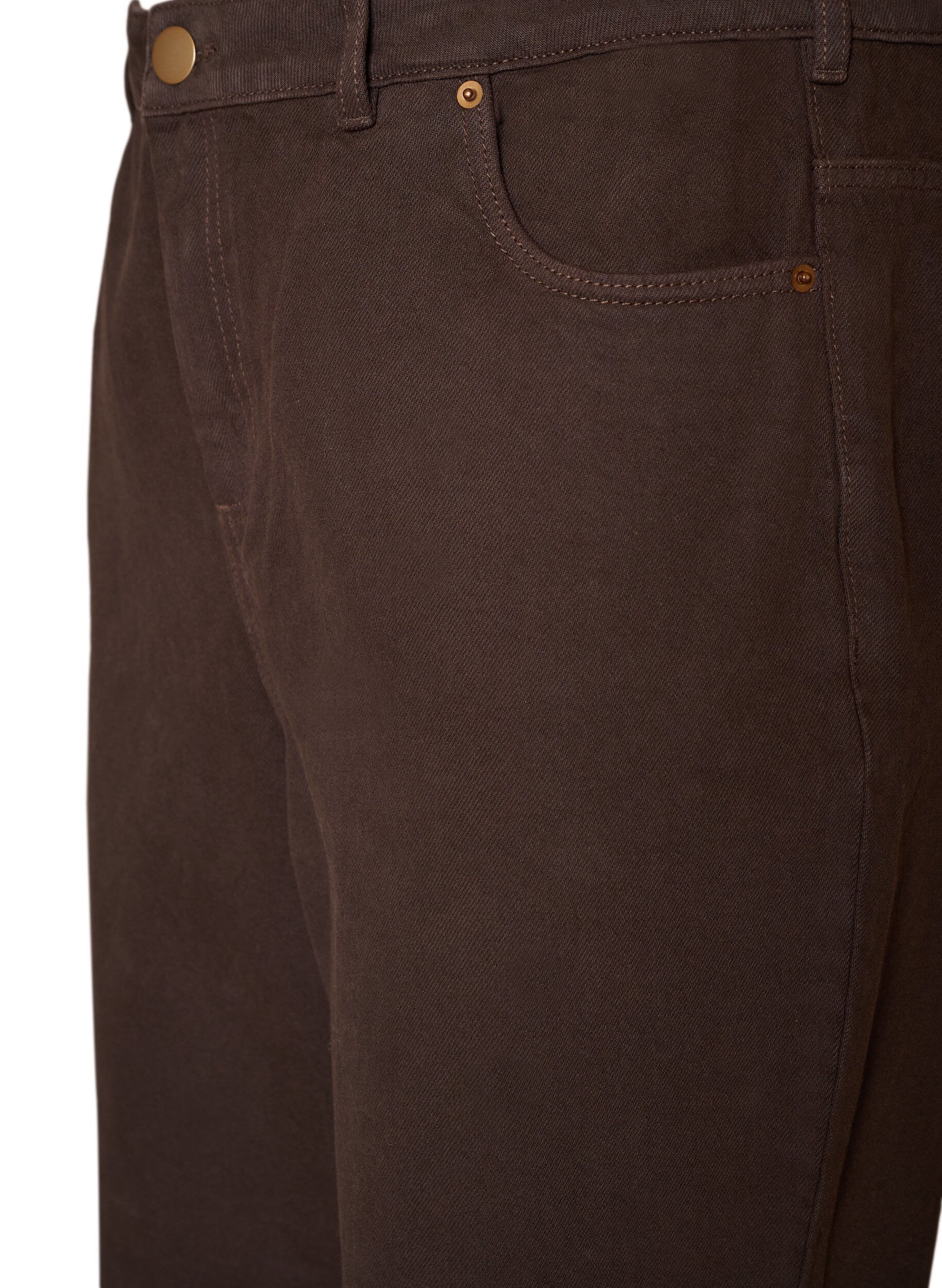 ZizziKiana straight-fit jeans in kleur, Bruin, Packshot image number 2