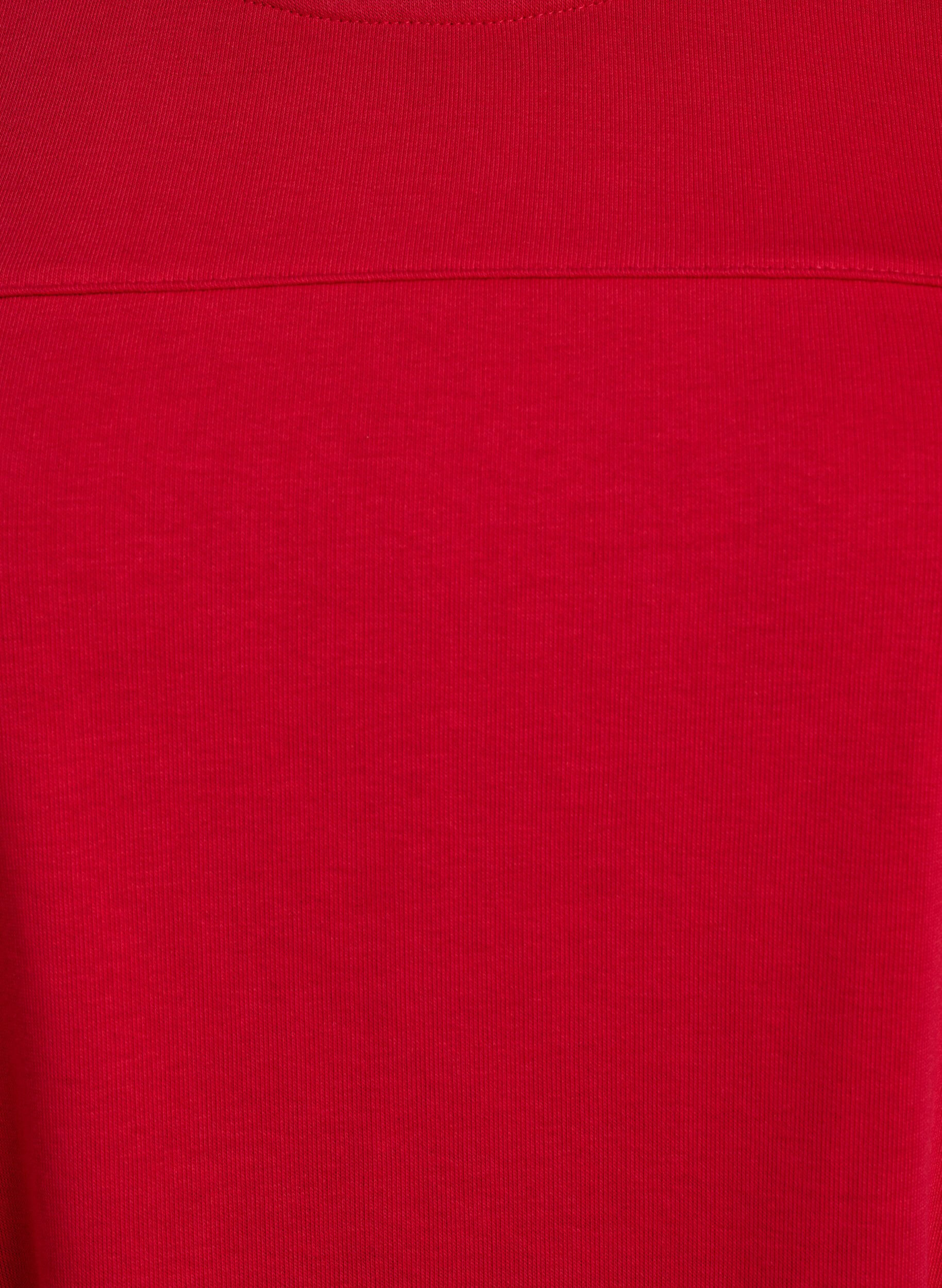 Zizzi Jersey jurk met korte mouwen en zakken, Rood, Packshot image number 2