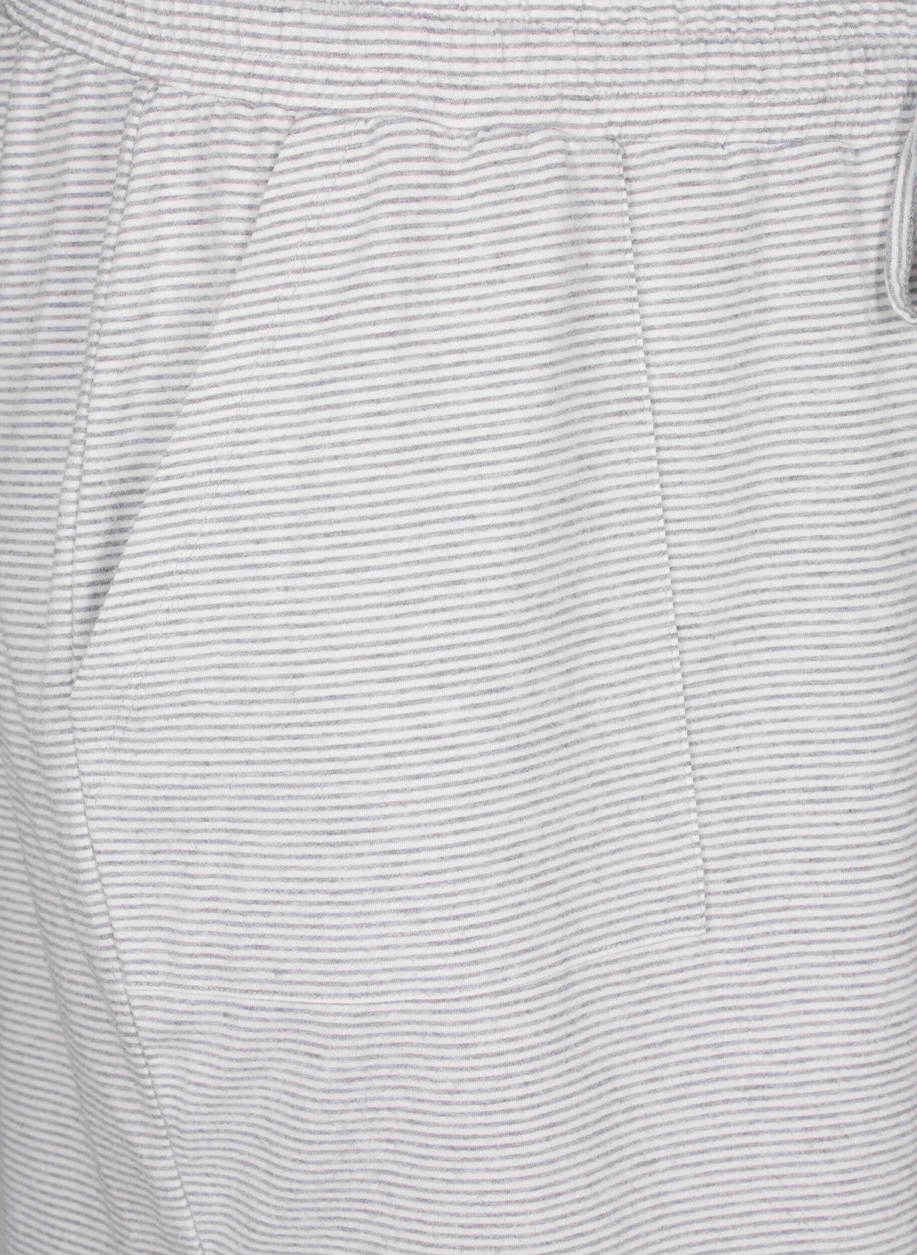 Zizzi Gestreepte pyjamashorts met hoge taille, LGM Stripe, Packshot image number 2