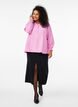 Blouse met rucheskraag, Roze, Model image number 1