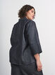 Denimshirt met glitterdraad en 3/4-mouwen, Grijs, Model image number 2
