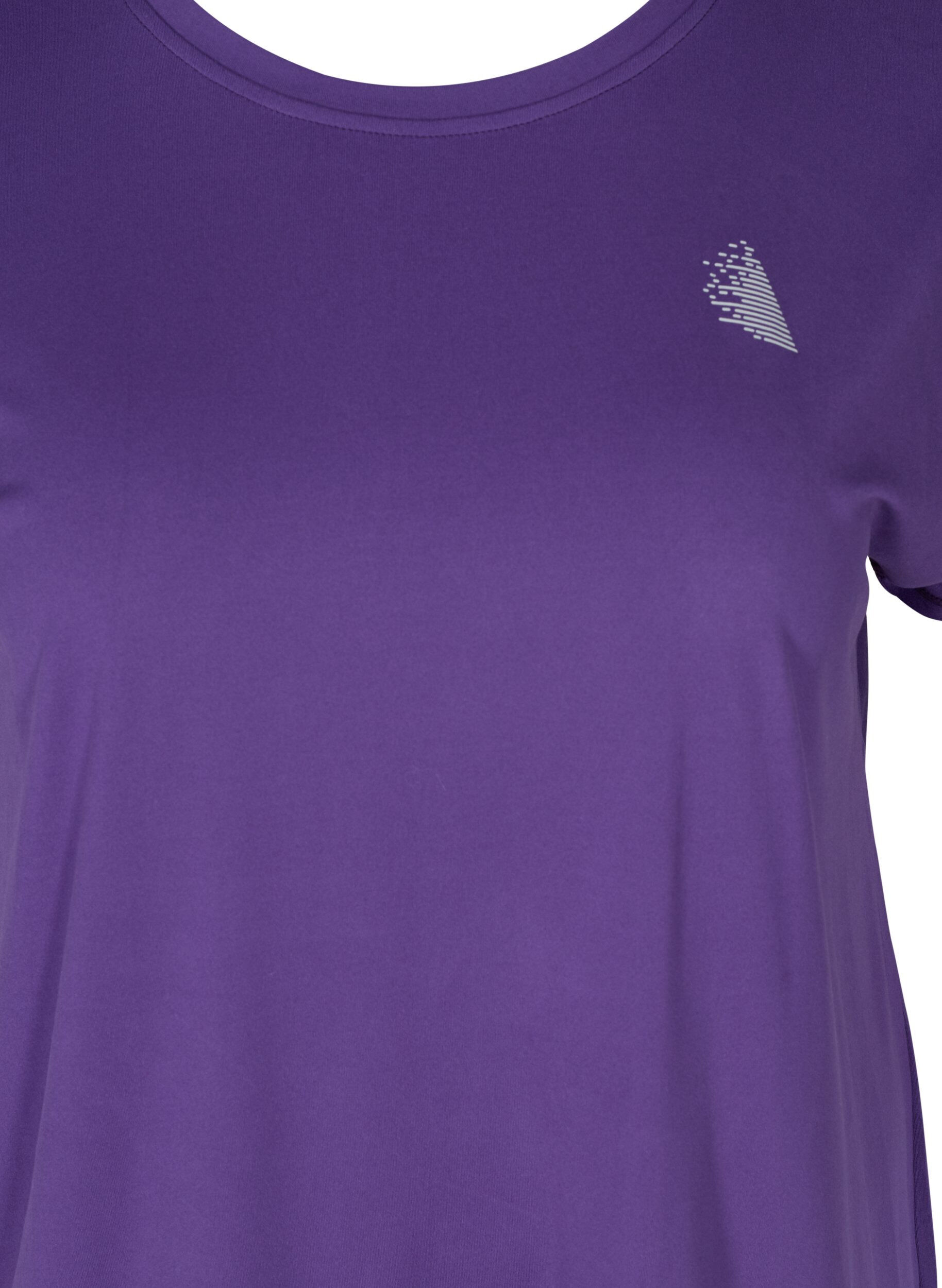 Zizzi Effen sportshirt, Paars, Packshot image number 2