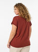 T-shirt met korte mouwen van katoenmix, Rood, Model image number 2