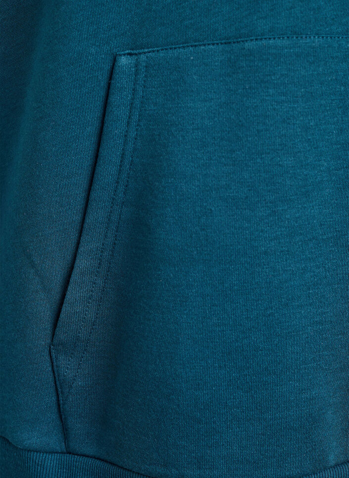 Hoodie met geborduurd frontmotief, Groen, Packshot image number 3