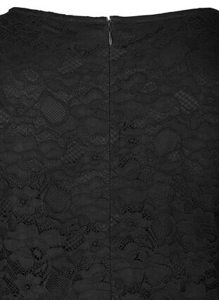 Kanten jurk met 3/4 mouwen, Black, Packshot image number 3