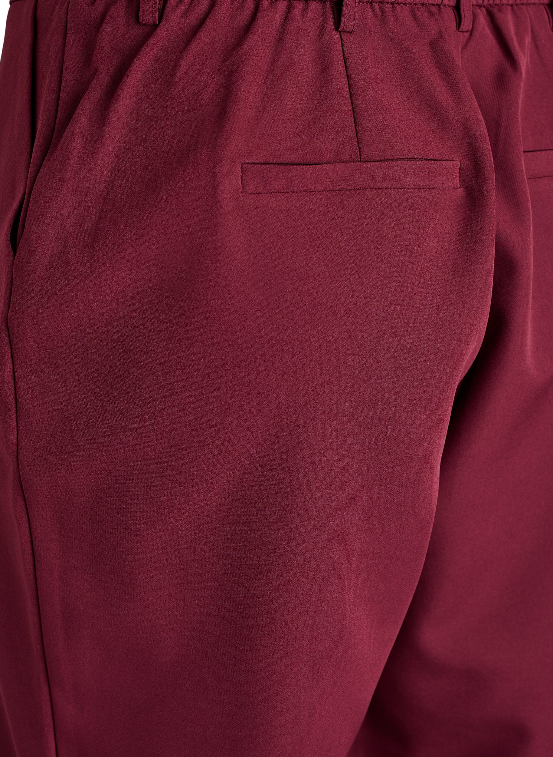 ZizziBroek met zakken en rechte pijpen, Rood, Packshot image number 3