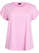 T-shirt met korte mouwen van katoenmix, Roze, Packshot image number 0