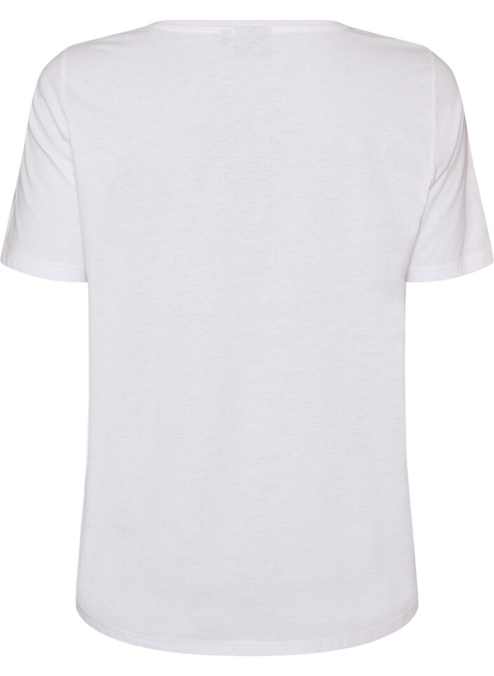 T-shirt met motief, Wit, Packshot image number 1