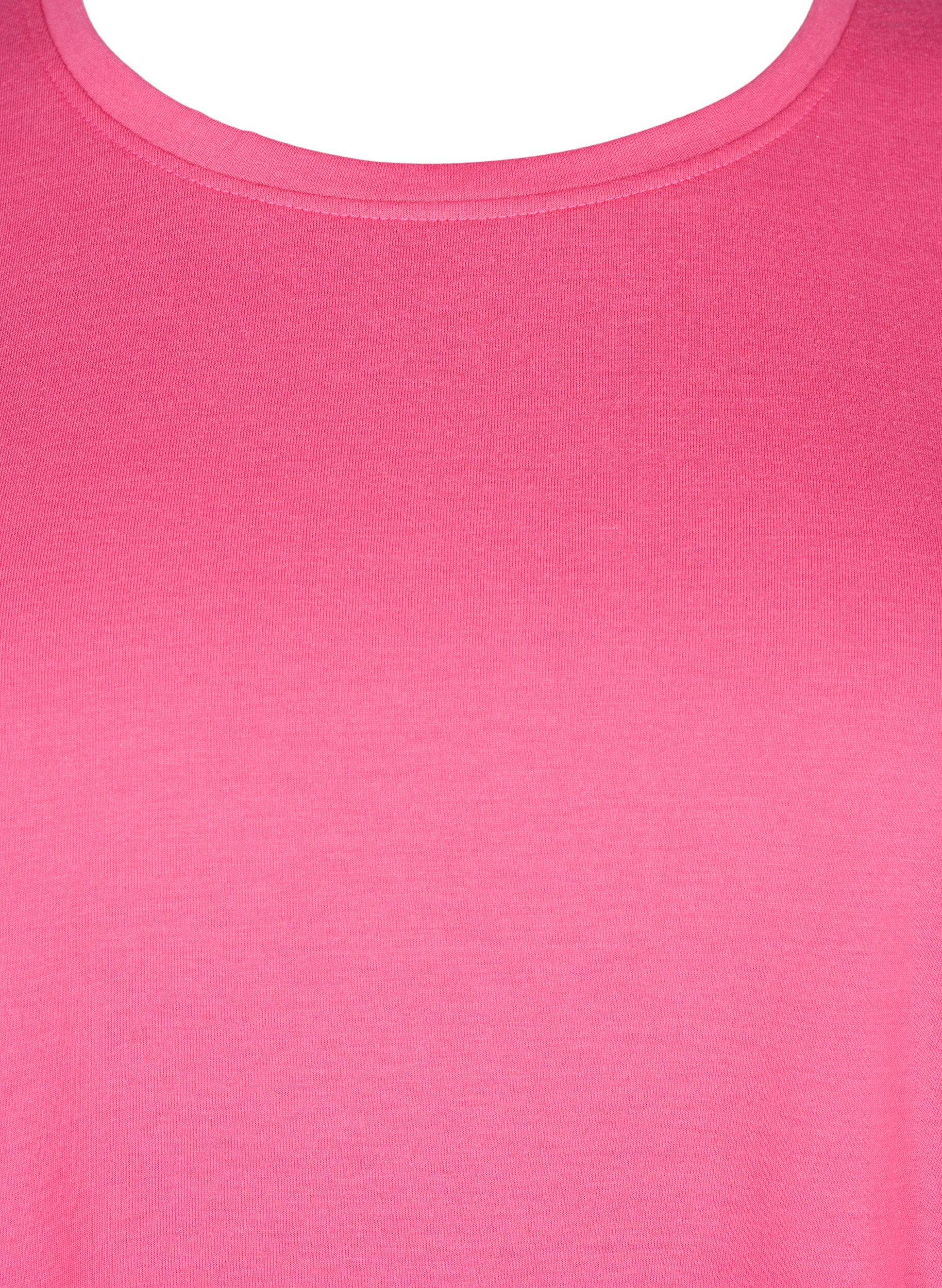 Zizzi FLASH - T-shirt met ronde hals, Hot Pink, Packshot image number 2
