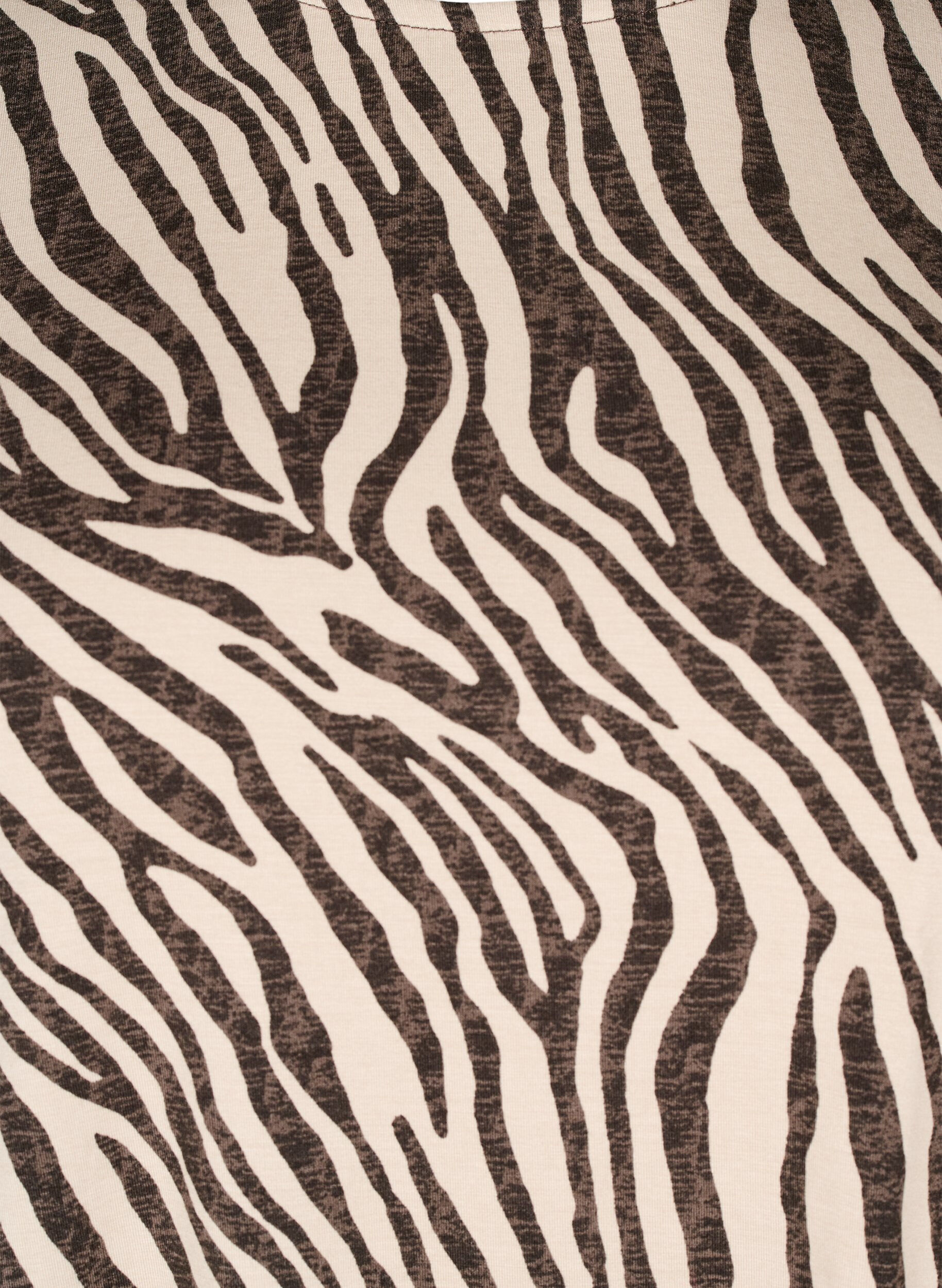 Zizzi Blouse met lange mouwen en zebraprint, Bruin, Packshot image number 2