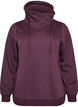 Sweatshirt met hoge kraag en zakken, Paars, Packshot image number 0