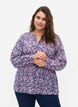 FLASH - Blouse met lange mouwen en print, Strong Blue Flower, Model image number 0