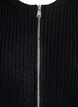 Breigoed cardigan met ritssluiting, Zwart, Packshot image number 2