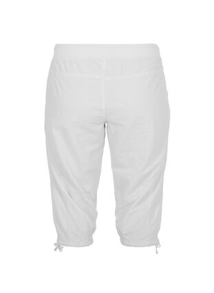 Losse cropped broek van katoen, Bright White, Packshot image number 1