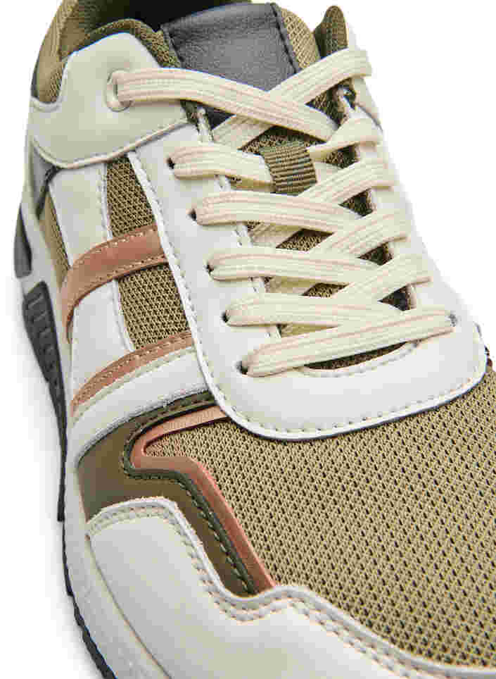 Sneakers met wijde pasvorm, Army Green/Rose Gold, Packshot image number 1