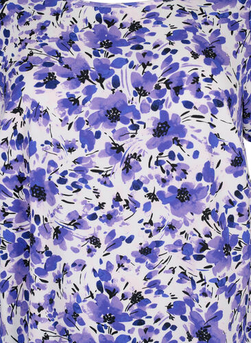 Bedrukte jurk met korte mouwen, Purple Small Flower, Packshot image number 2