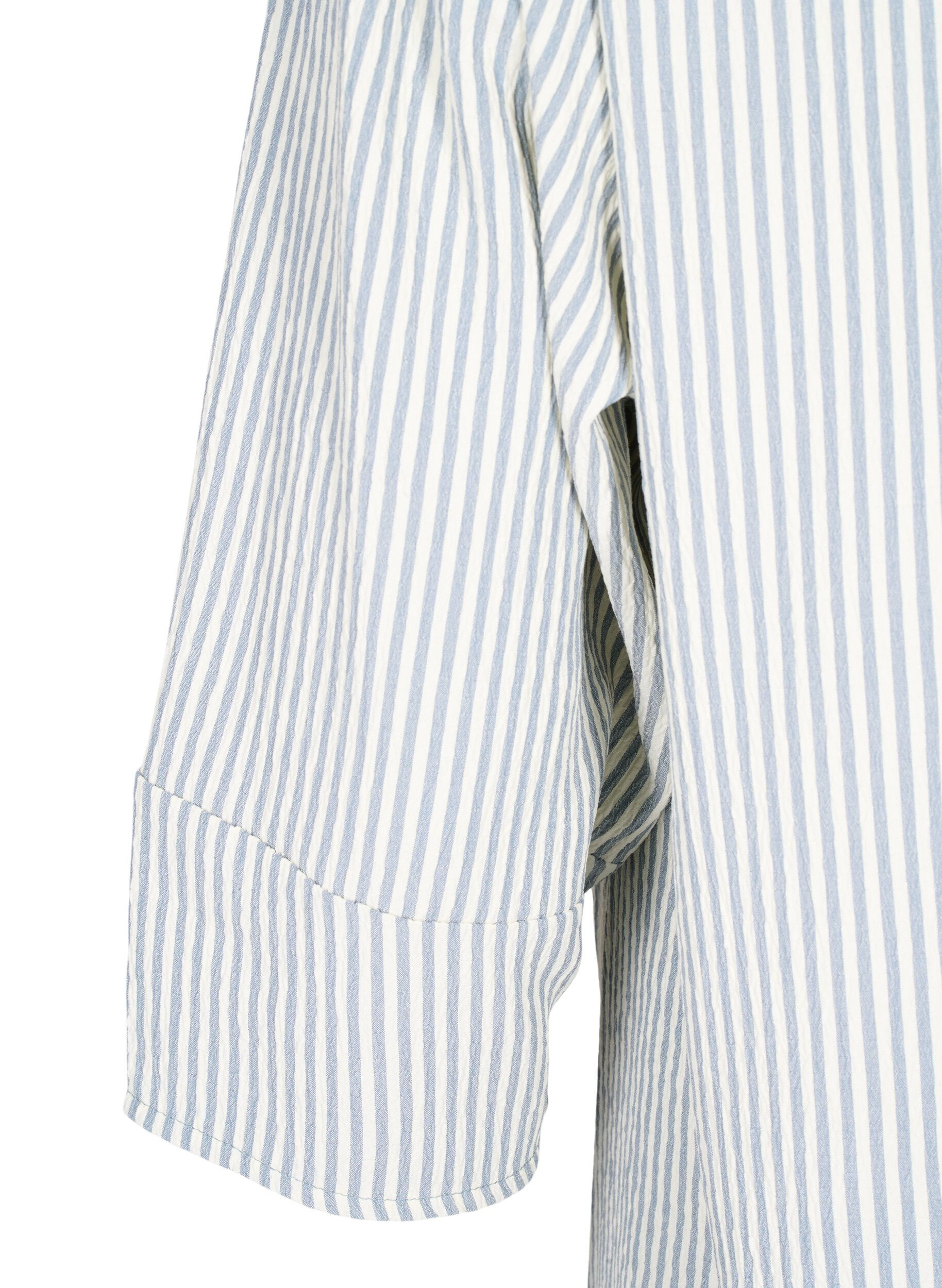 Zizzi Gestreepte jurk met 3/4 mouwen, Blue Stripe, Packshot image number 3