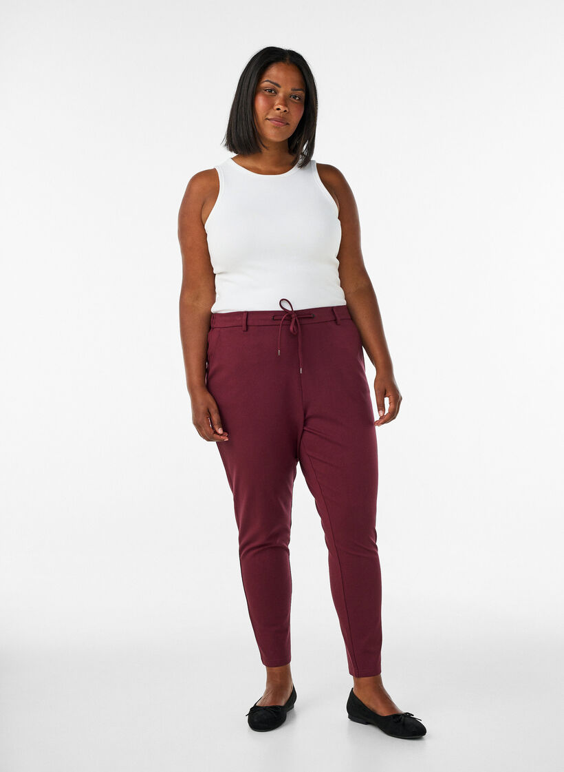 Cropped Maddison broek, Rood, Model image number 0