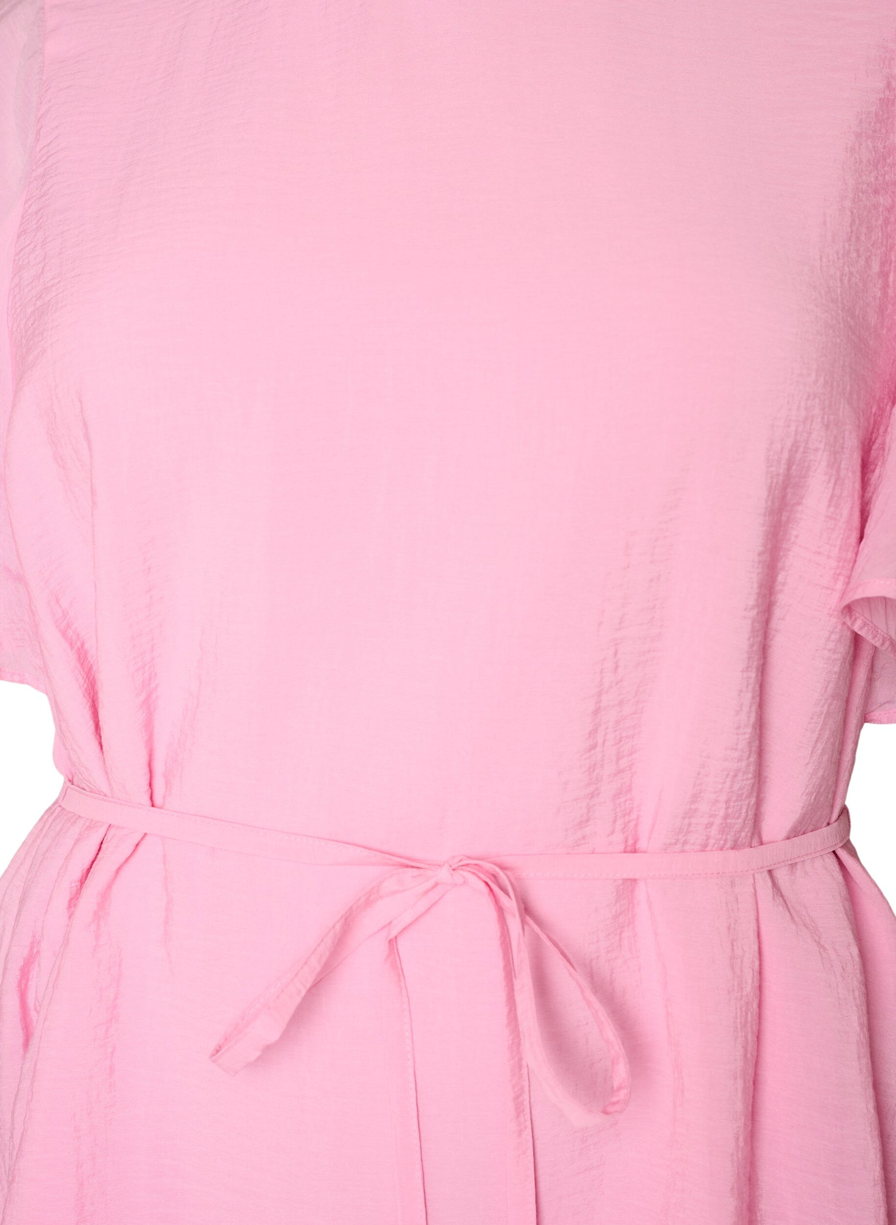 ZizziEnkellange jurk met vlindermouwen en strikceintuur, Roze, Packshot image number 2