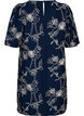 Korte A-lijn jurk met geborduurd patroon, Blauw, Packshot image number 1